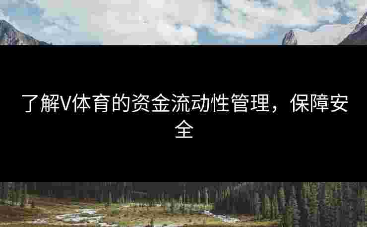 了解V体育的资金流动性管理，保障安全